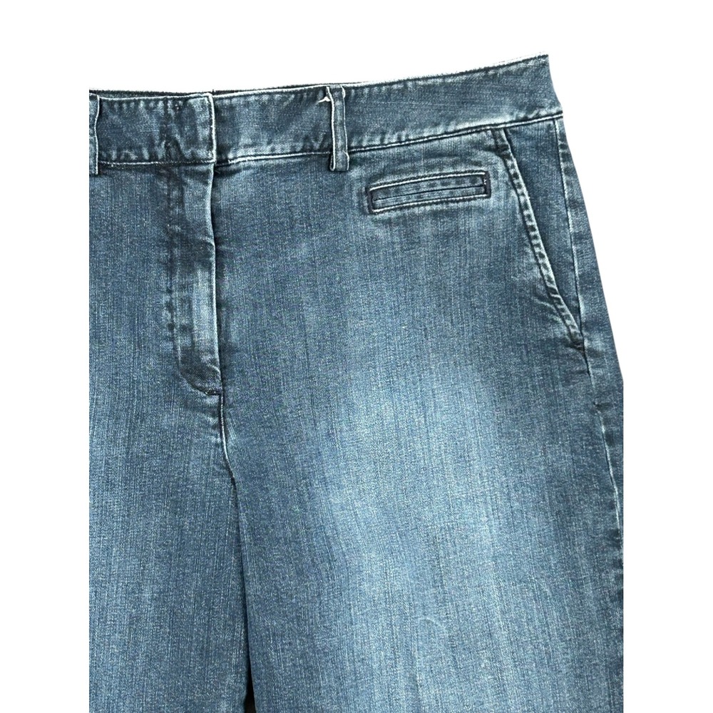 Talbots Womens Denim Bermuda Shorts Blue Stretch Size 14 - Picture 2 of 8